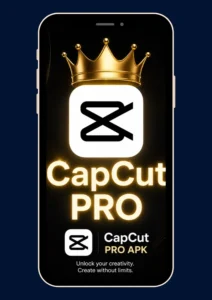 CapCut Pro APK interface displayed in the main hero section