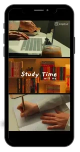 Smartphone displaying a Education and learning feature of capcut pro apk